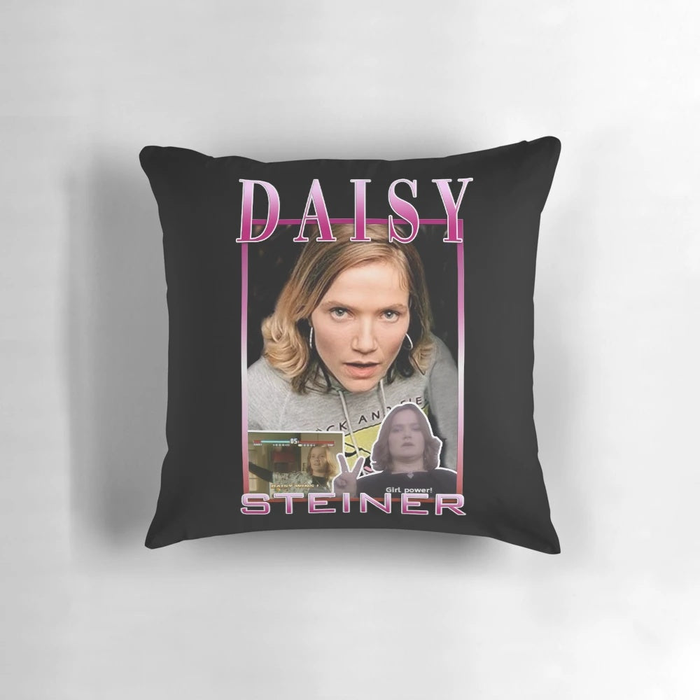 Daisy Steiner Spaced Tribute Pillow featuring the beloved character from the British TV comedy series
