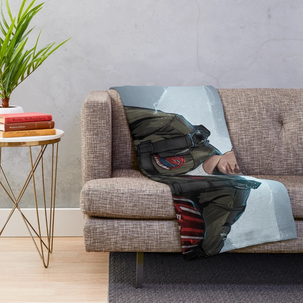 Top Gun Plush Blanket featuring Tom Cruise as Maverick