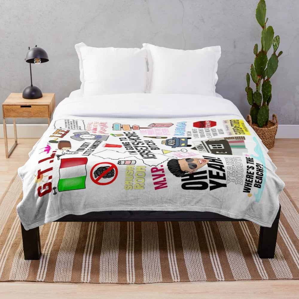 Jersey Shore Collage Plush Blanket