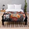 The King James 23 Plush Blanket featuring Lebron James inspired basketball-themed design