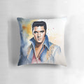 Vibrant watercolor portrait of Elvis Presley, the legendary King of Rock and Roll, perfect for music lovers and Tennessee art enthusiasts.