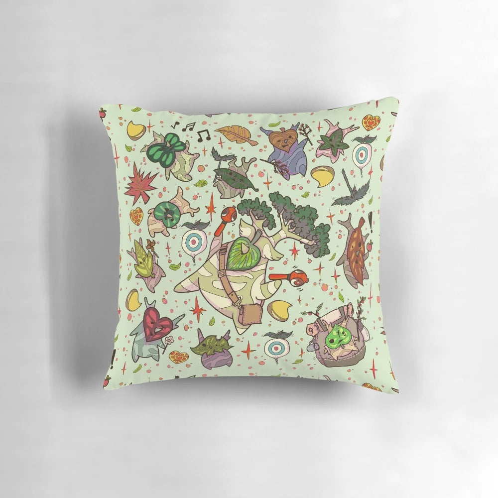 Korok Party Pillow featuring a colorful, whimsical design inspired by the Legend of Zelda: Tears of the Kingdom video game.