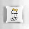 Pillow featuring the image of Ruth Bader Ginsburg, the renowned Supreme Court Justice and champion of women's rights