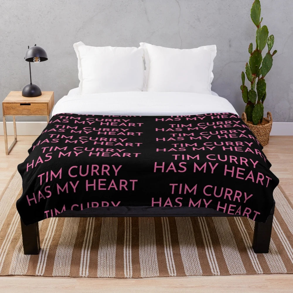 Tim Curry Plush Blanket with Iconic Theater and Movie Scenes