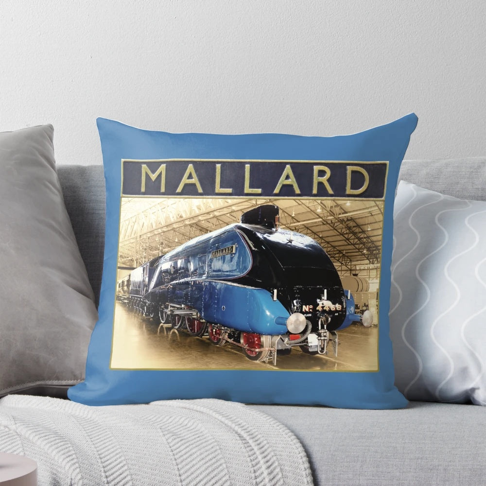 LNER A4 Mallard and Nameplate Pillow - Commemorative Cushion for Railway Enthusiasts