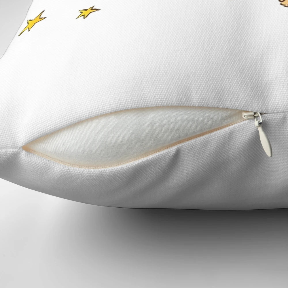 Pumuckl and the Yellow Stars Pillow featuring the beloved red-haired kobold from the German children's series
