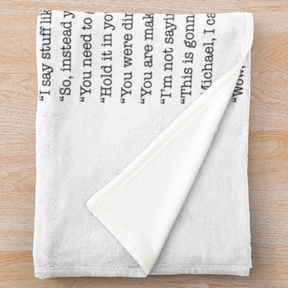 The Office Themed Plush Blanket with That's What She Said Quote