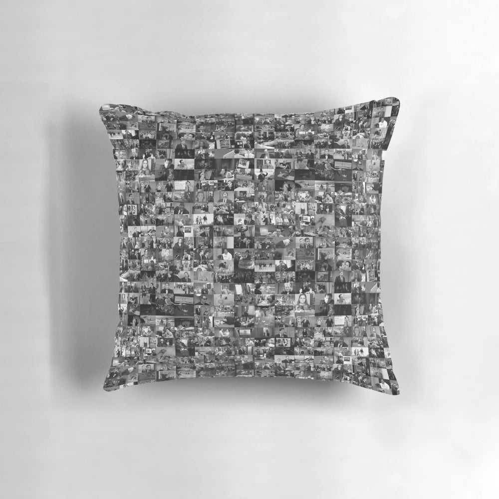The Office themed pillow featuring iconic characters and quotes