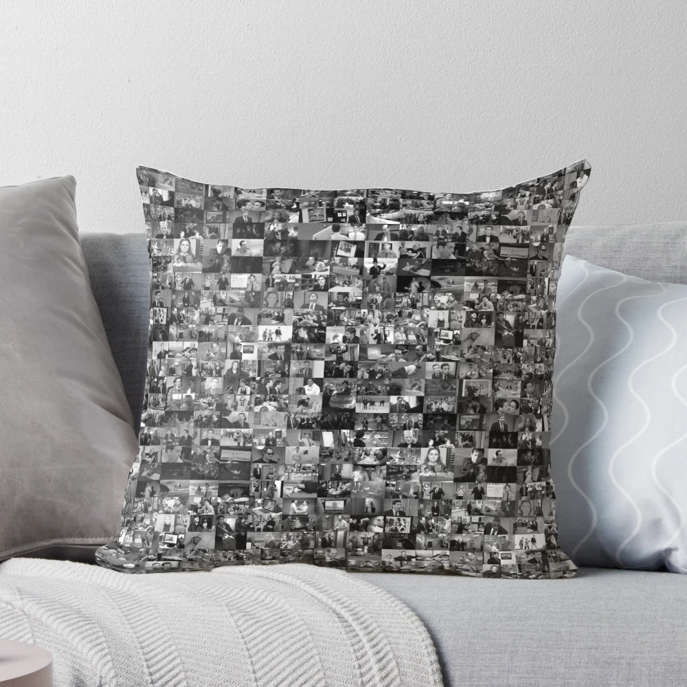 The Office themed pillow featuring iconic characters and quotes