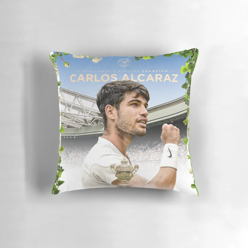 Carlos Alcaraz Pillow - Commemorating the Wimbledon Champion's Meteoric Rise