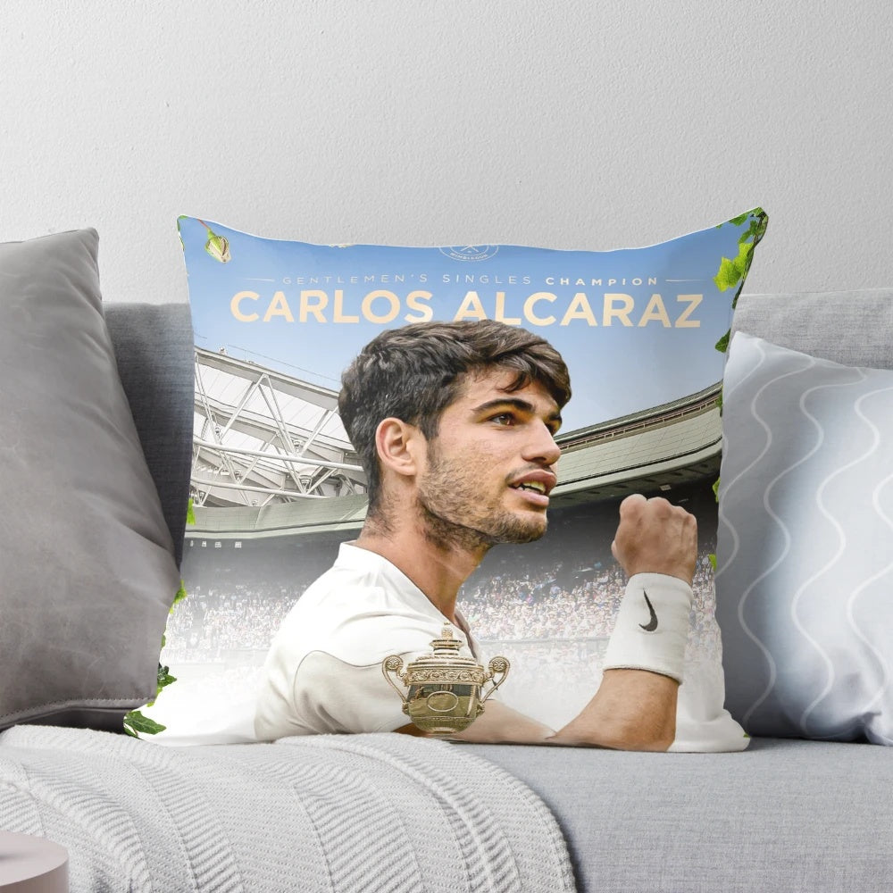 Carlos Alcaraz Pillow - Commemorating the Wimbledon Champion's Meteoric Rise