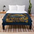 Plush Blanket Featuring the Triumphant Design of the Tigres de Monterrey UANL Champions
