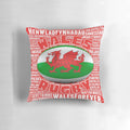 Pillow featuring the iconic Welsh dragon and celebrating Welsh rugby legends