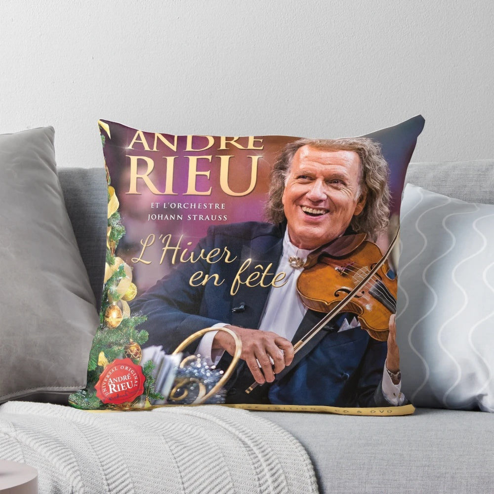 Cozy winter celebration pillow with intricate design