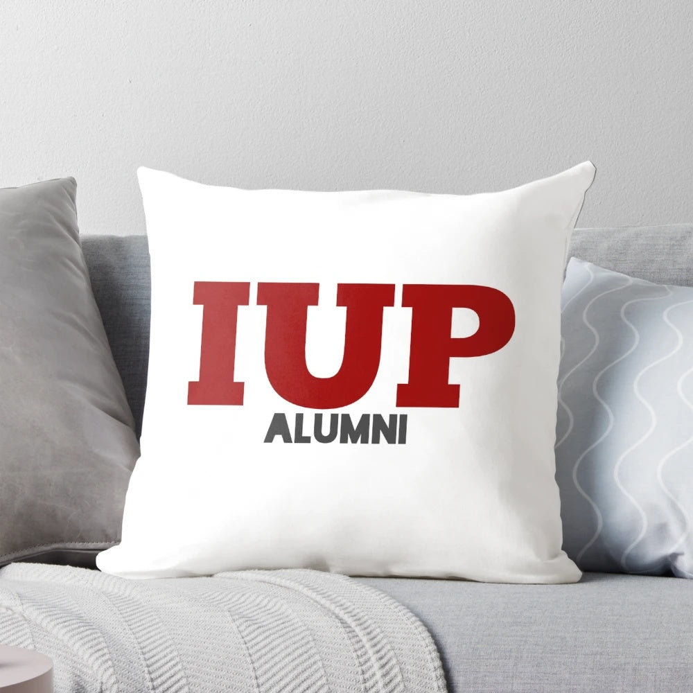 Soft, comfortable IUP alumni pillow with university logo