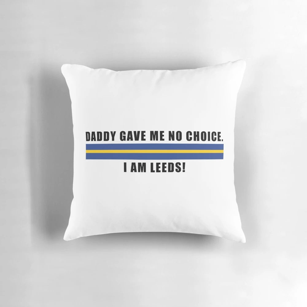 A soft and cozy pillow featuring the Leeds United logo, perfect for Leeds fans and their little ones.