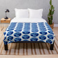 American Idol themed plush blanket with show logo and judges