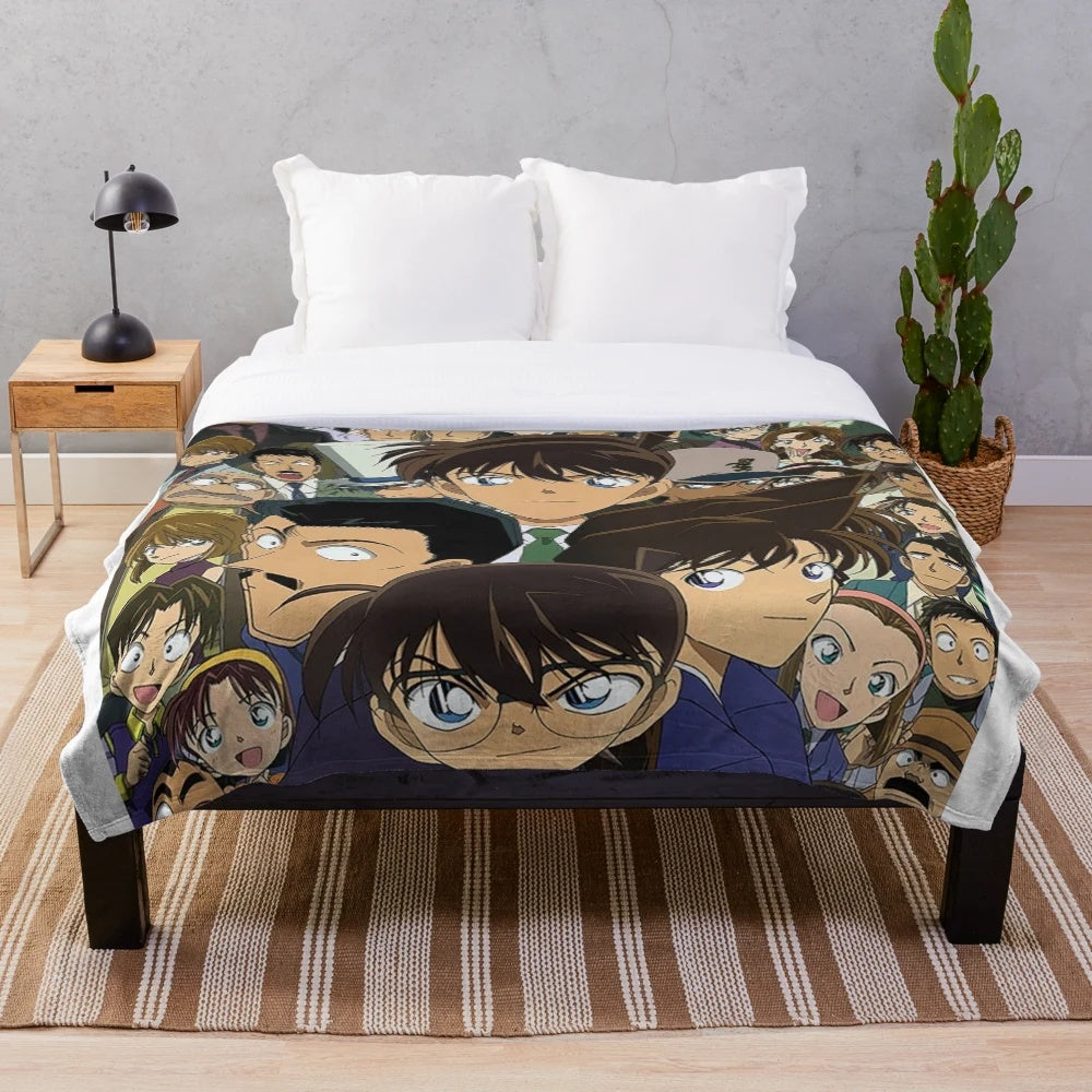 Cozy Detective Conan Anime Plush Blanket
