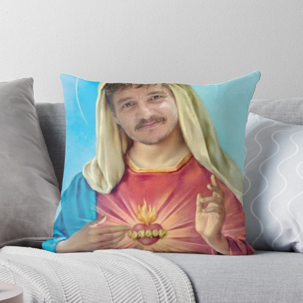 Pedro Pascal Themed Decorative Pillow for Home or Office