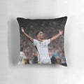 Bellingham-themed decorative pillow featuring a football design