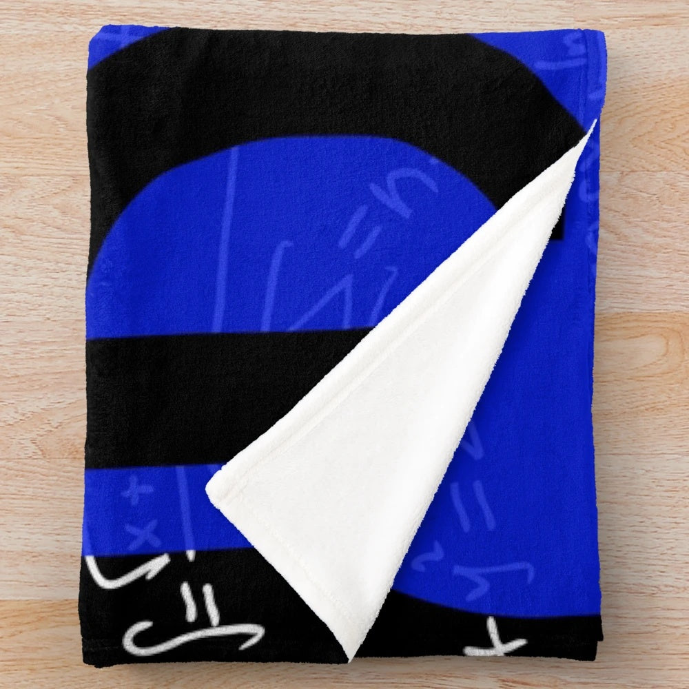 Plush blanket with "Math Team Dad" design