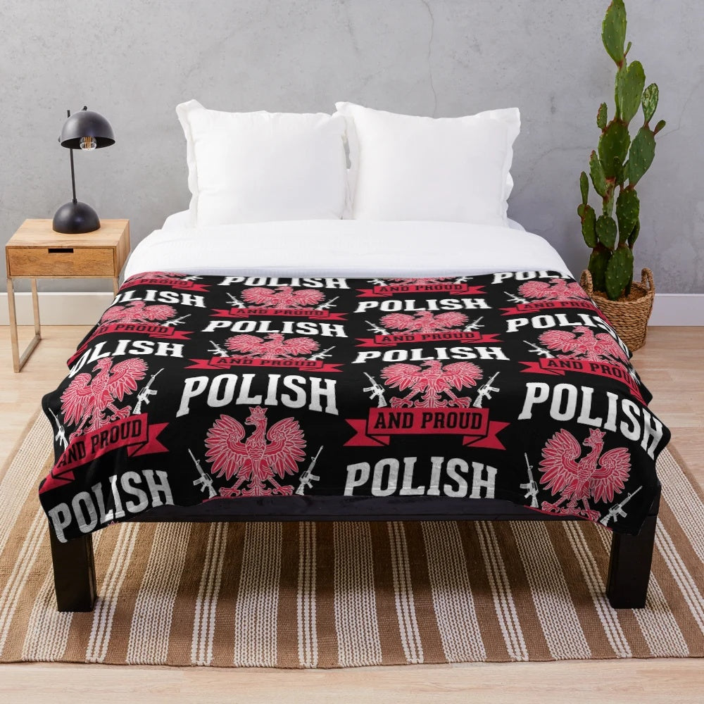 Plush blanket in the colors of the Polish flag