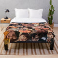 Louis Partridge photo collage design on a plush blanket