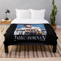 A plush, soft blanket featuring the image of celebrity Jamie Dornan