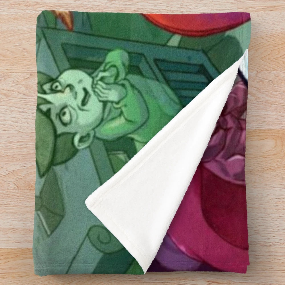 Celeste inspired plush blanket featuring the iconic retro-style video game character