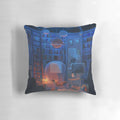 Soft, galaxy-inspired pillow with a starry night sky design
