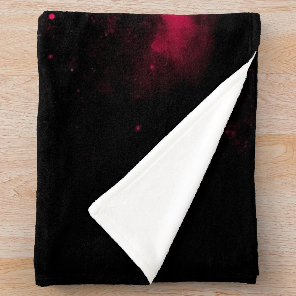Black hole plush blanket with celestial design