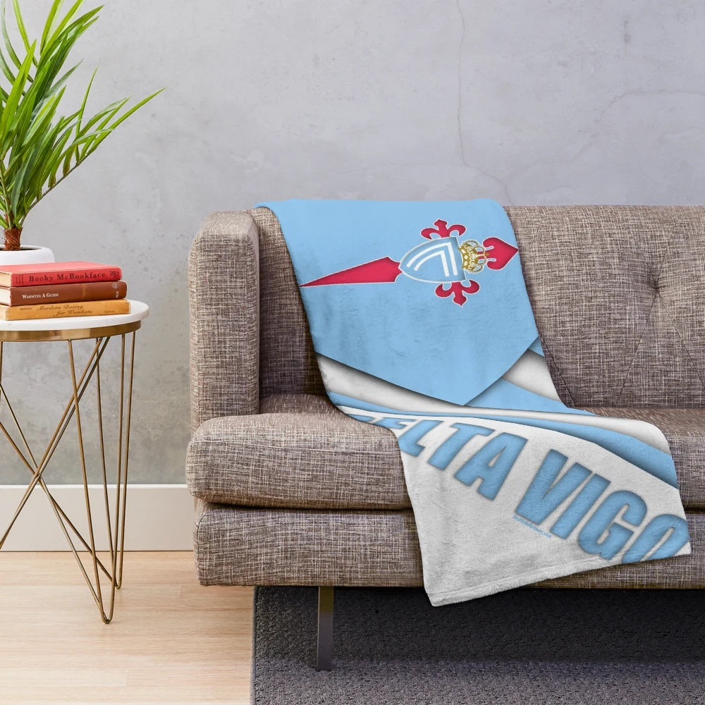 Celta Vigo inspired plush blanket with celestial design