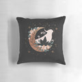 Celestial-themed decorative pillow featuring a cute cockatiel bird design