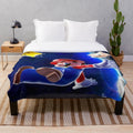 A plush blanket featuring a galaxy-inspired design, perfect for cozy nights.