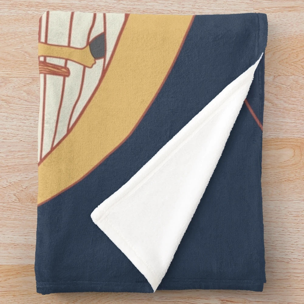 Plush blanket featuring the ancient Egyptian goddess Hathor, the celestial cow deity
