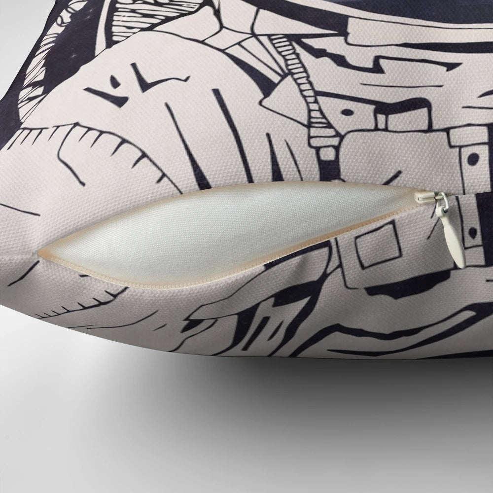 Cozy pillow featuring a space and galaxy design, perfect for dreamers and sci-fi enthusiasts.