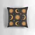 Celestial Dreams Pillow with moon, stars, and crescent design