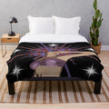 Cozy star woman plush blanket with a cosmic, galaxy-inspired design