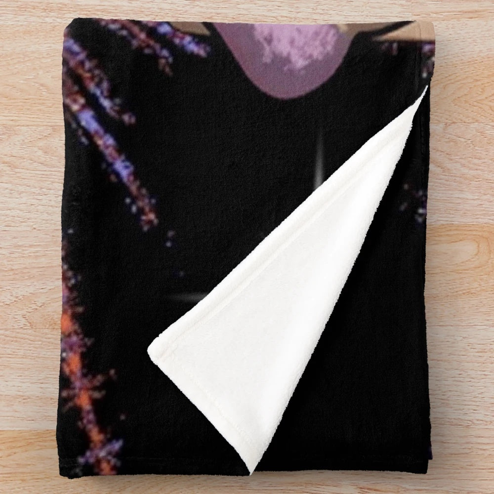 Cozy star woman plush blanket with a cosmic, galaxy-inspired design