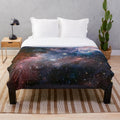 Galaxy Nebula Plush Blanket with Vibrant Cosmic Design