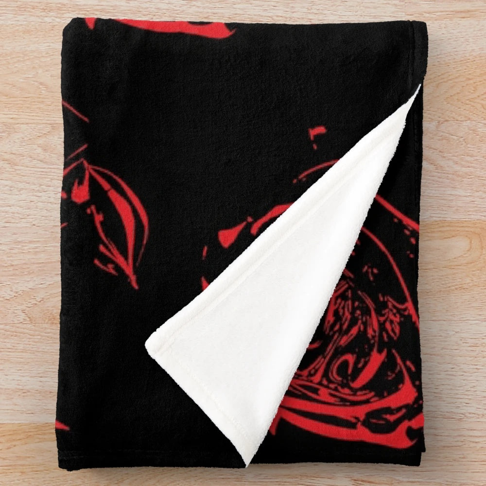 Plush moon rose themed blanket