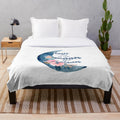 Celestial inspired plush blanket with Taylor Swift lyrics and watercolor moon and saturn design
