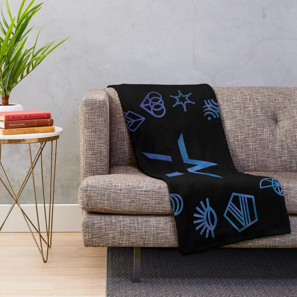 Starset Plush Blanket with Astronomy and Space Themed Patterns