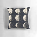 Soft and cozy moon cycle pillow featuring a galaxy design, perfect for stargazers and space enthusiasts.