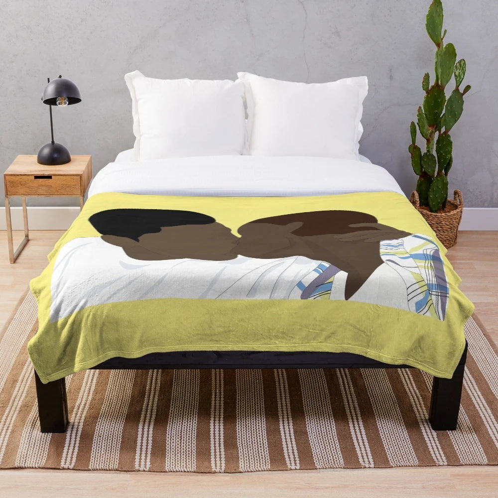 Cozy moon-themed plush blanket for a comfortable and relaxing bedtime experience