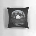 A decorative pillow featuring a moon and night sky design, perfect for a space-themed or retro-inspired bedroom.