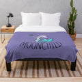 Plush mermaid blanket with cancer astrology and moonchild design
