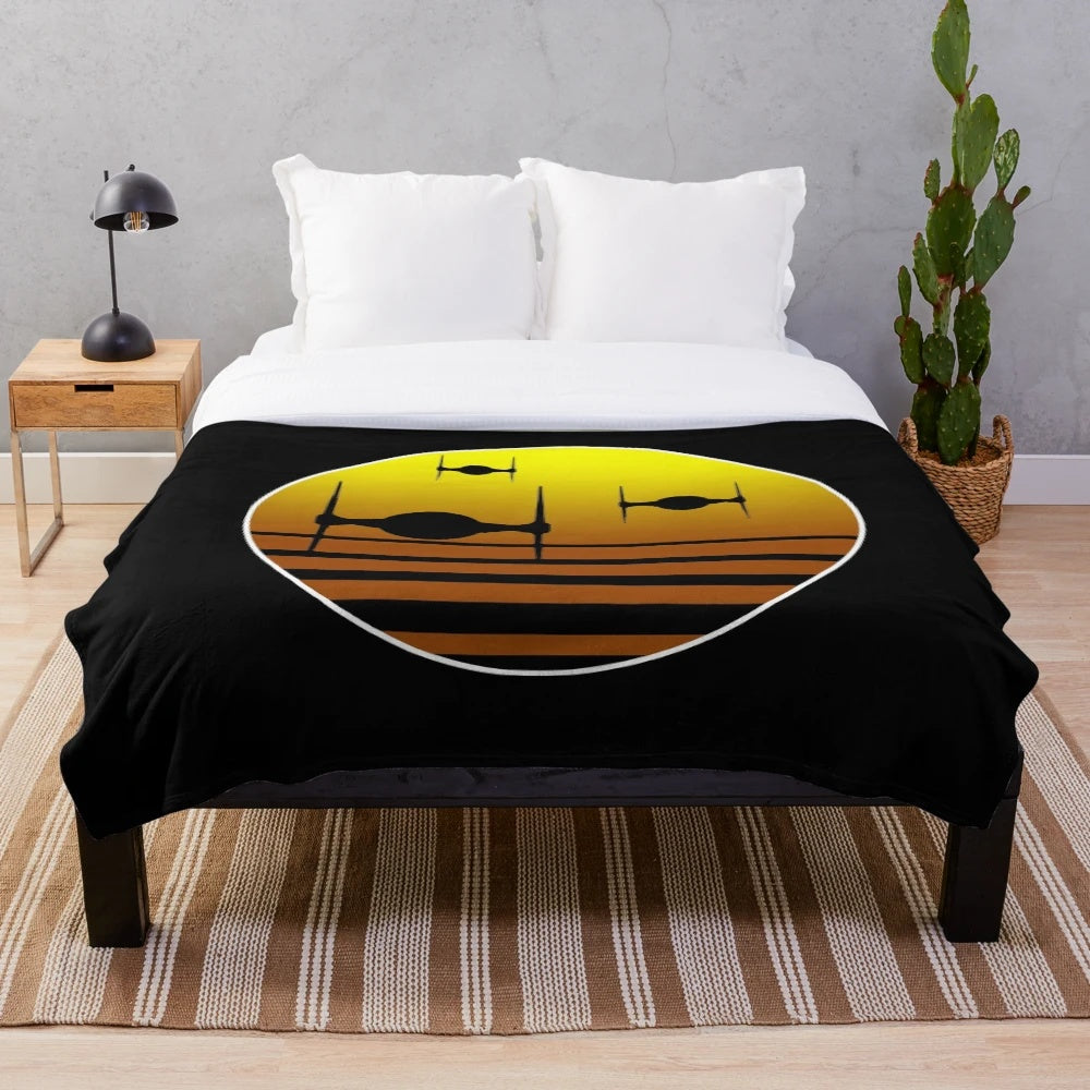 Star movie themed plush blanket with soft and cozy design