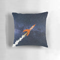 "Pillow featuring a cosmic design of stars and planets for a relaxing, space-themed decor"