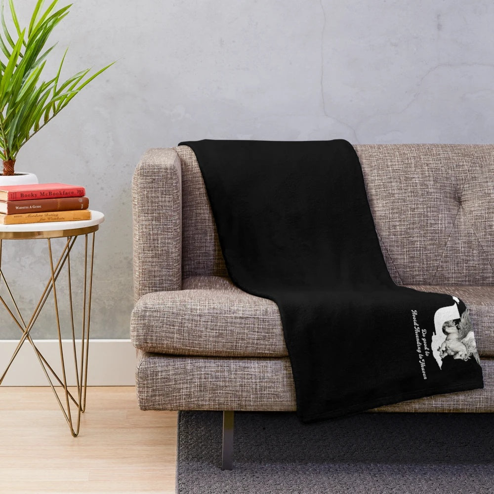 Plush blanket featuring a pegasus design